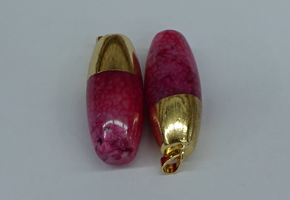 NGP8738 18*44mm rice agate gemstone pendants wholesale