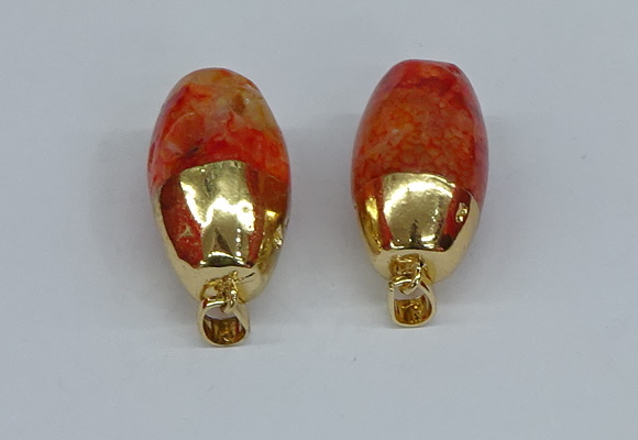 NGP8746 17*30mm rice agate gemstone pendants wholesale