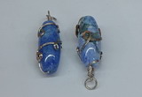 NGP8828 18*45mm rice agate gemstone pendants wholesale