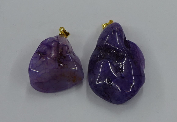 NGP8836 20*25mm - 30*40mm nuggets agate pendants wholesale