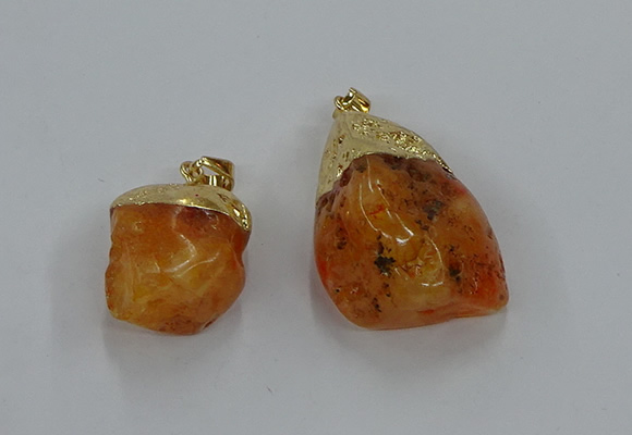 NGP8845 20*25mm - 30*40mm nuggets agate gemstone pendants