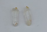 NGP8898 12*40mm - 14*42mm sticks white crystal pendants wholesale