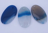 NGP915 5PCS 30*55mm marquise agate druzy geode gemstone pendants