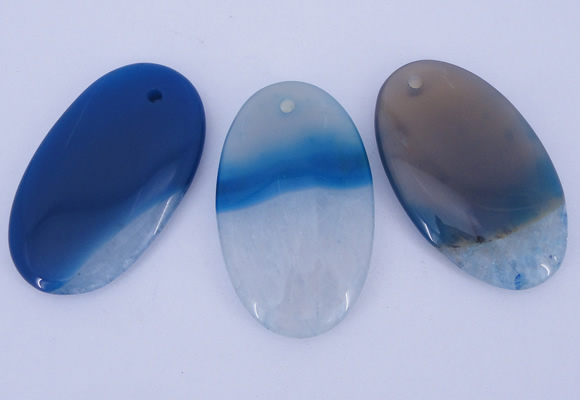NGP905 5PCS 30*50mm oval agate druzy geode gemstone pendants