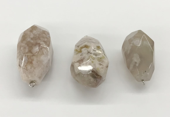 NGP9821 22*35mm - 25*40mm faceted nuggets lavender amethyst pendants