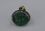 NGR1006 26mm - 28mm coin druzy quartz rings wholesale