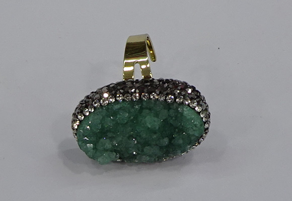 NGR1015 20*25mm - 22*30mm oval druzy quartz rings wholesale