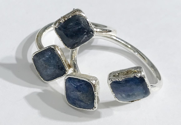 NGR1092 8mm square kyanite gemstone rings wholesale