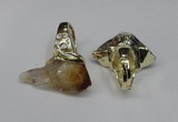 NGR110 18*35mm - 22*40mm faceted nuggets citrine gemstone rings