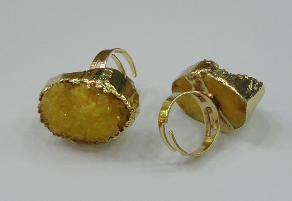 NGR159 22*30mm - 25*30mm freeform druzy agate rings wholesale