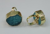 NGR162 22*30mm - 25*30mm freeform druzy agate rings wholesale