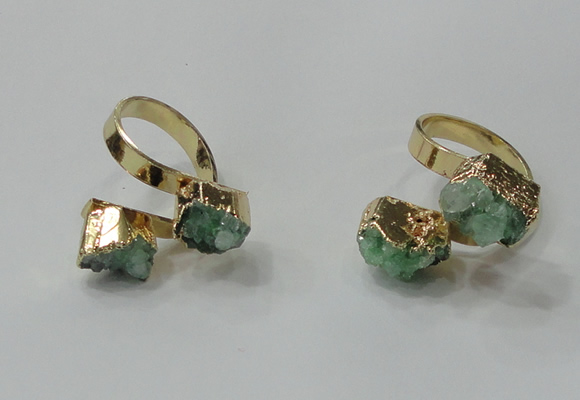 NGR190 8*10mm - 12*14mm freeform druzy agate gemstone rings