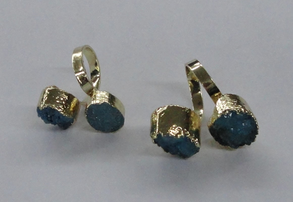 NGR197 10*14mm - 15*20mm oval druzy agate gemstone rings