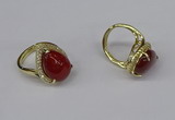 NGR254 13*18mm teardrop agate gemstone rings wholesale