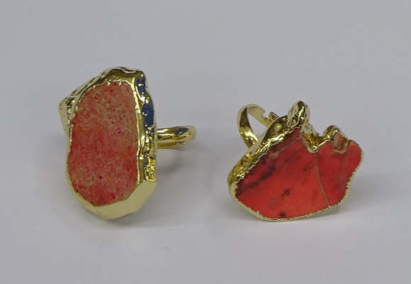 NGR264 22*30mm - 30*40mm freeform sea sediment jasper rings