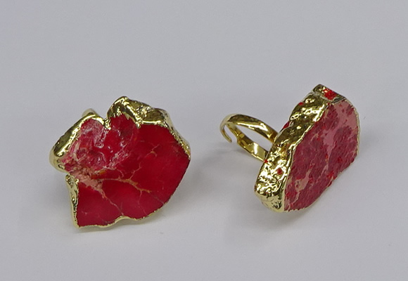 NGR265 22*30mm - 30*40mm freeform sea sediment jasper rings