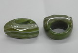 NGR34 16*35*40mm faceted freeform agate gemstone rings