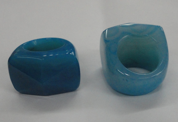 NGR43 20*30*35mm faceted freeform agate gemstone rings
