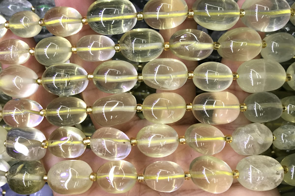 NUGG160 15 inches 10*12mm - 13*18mm nuggets lemon quartz beads