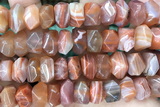 NUGG85 15 inches 12mm - 14mm faceted nuggets agate gemstone beads
