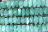 NUGG86 15 inches 13mm - 15mm faceted nuggets green aventurine jade beads