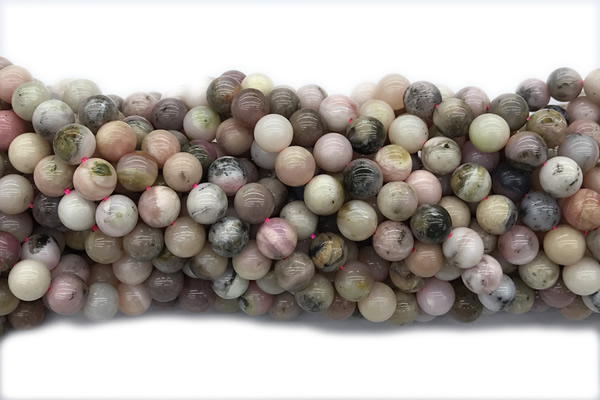 OPAL07 15 inches 10mm round pink opal gemstone beads