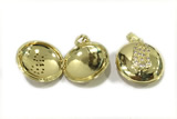 PEND08 18mm copper pendant gold plated