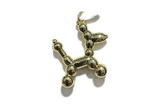 Pend194 22*23mm copper pendant pave zirconia gold plated