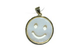 Pend91 23mm copper circle pendant pave zirconia gold plated