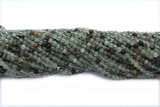 QUAR34 15 inches 4mm round green phantom quartz gemstone beads
