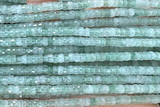 ROND231 15 inches 2.5*4mm faceted heishi green strawberry quartz beads