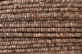 ROND234 15 inches 2.5*4mm faceted heishi goldstone beads