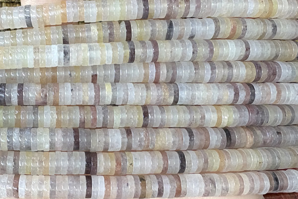 ROND241 15 inches 1.5*6mm heishi jade gemstone beads