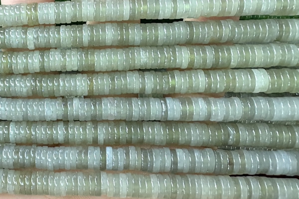 ROND243 15 inches 1.5*6mm heishi jade gemstone beads