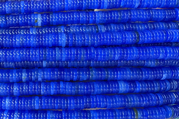 ROND259 15 inches 1.5*6mm heishi jade gemstone beads