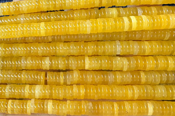 ROND264 15 inches 1.5*6mm heishi jade gemstone beads