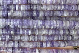ROND270 15 inches 1.5*6mm heishi amethyst gemstone beads