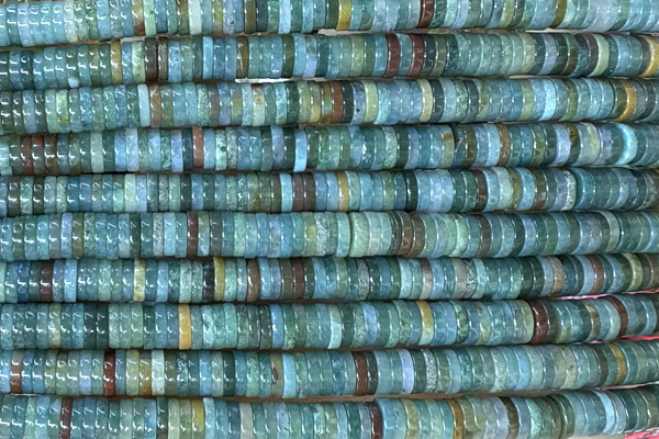 ROND271 15 inches 1.5*6mm heishi jasper gemstone beads