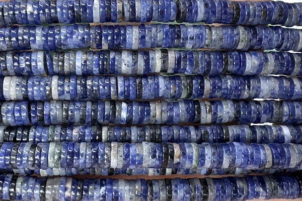 ROND278 15 inches 1.5*6mm heishi sodalite gemstone beads