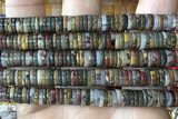 ROND280 15 inches 1.5*6mm heishi picasso picture jasper beads