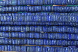 ROND285 15 inches 1.5*6mm heishi dyed lapis lazuli beads