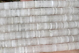 ROND290 15 inches 2*8mm heishi white jade gemstone beads
