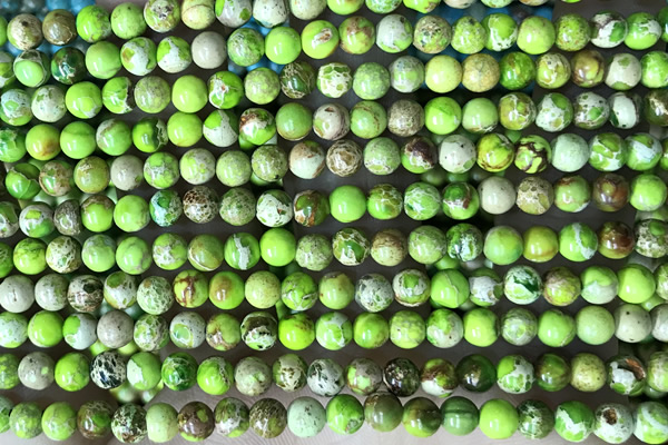 SEAS04 15 inches 4mm round dyed imperial jasper beads