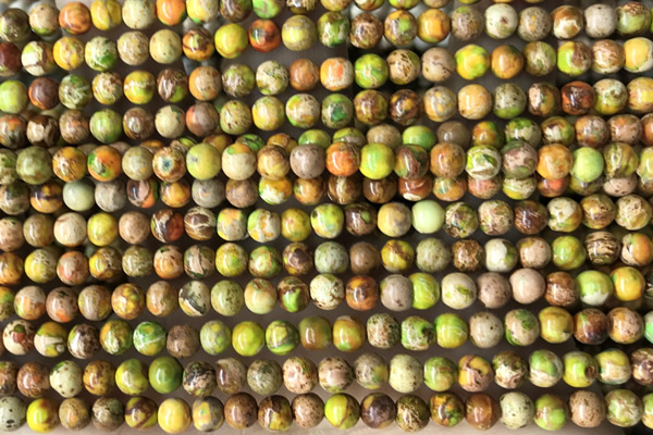 SEAS07 15 inches 4mm round dyed imperial jasper beads