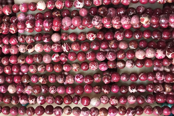SEAS17 15 inches 4mm round dyed imperial jasper beads