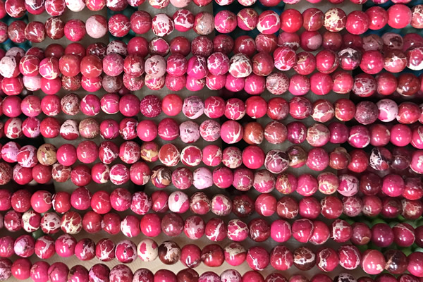 SEAS18 15 inches 4mm round dyed imperial jasper beads
