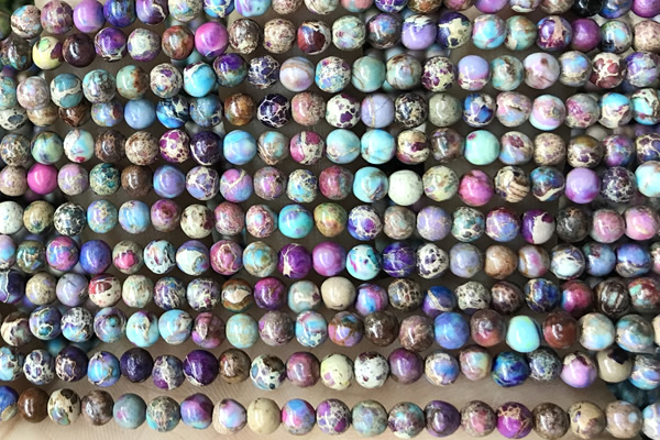 SEAS22 15 inches 4mm round dyed imperial jasper beads