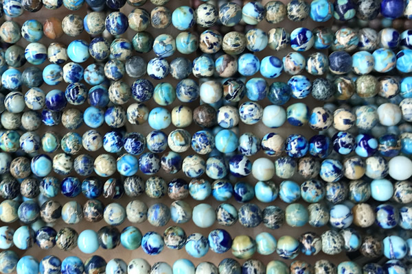 SEAS28 15 inches 4mm round dyed imperial jasper beads