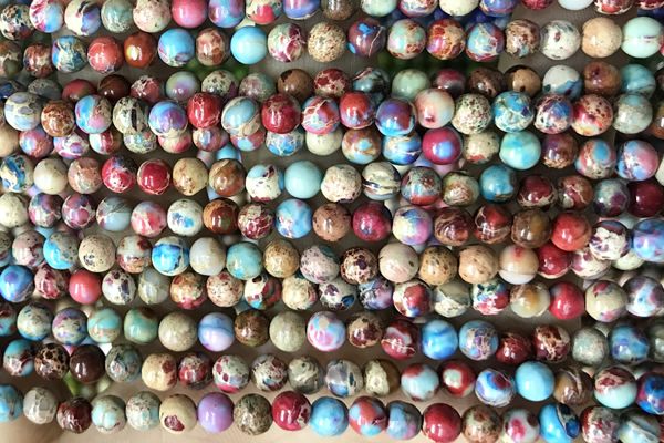 SEAS29 15 inches 4mm round dyed imperial jasper beads