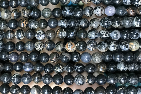 SEAS47 15 inches 6mm round dyed imperial jasper beads